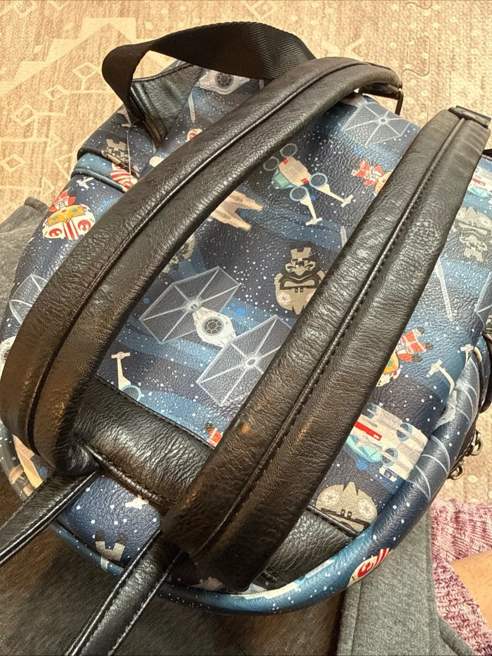 Star Wars x Loungefly Star Wars Navy Blue Galactic Kids Mini Backpack